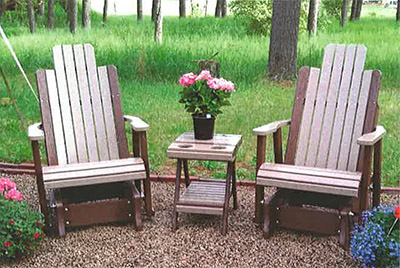 2' Gliders-Barrel Black High Black shown with 1-#16 End Table 