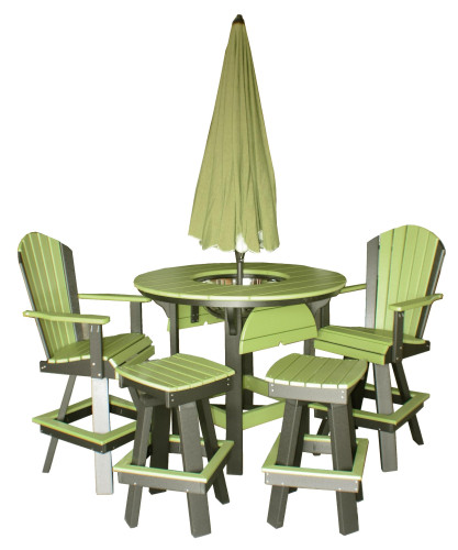 48” Round Bar Table w/Bowl