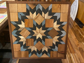 Geometric Barn Quilt Wood Panel