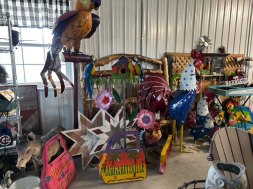 Colorful Tropical & Farmyard Metal Art