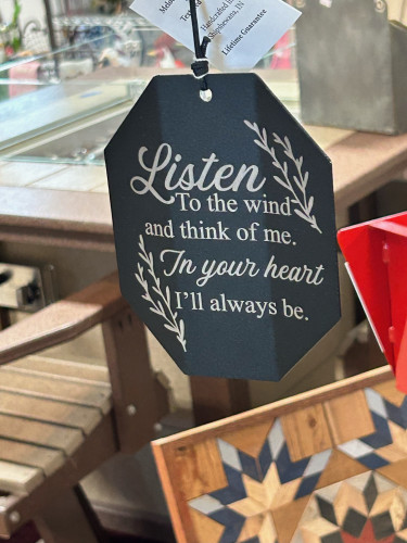 Inspirational Wind Chime Message Tag